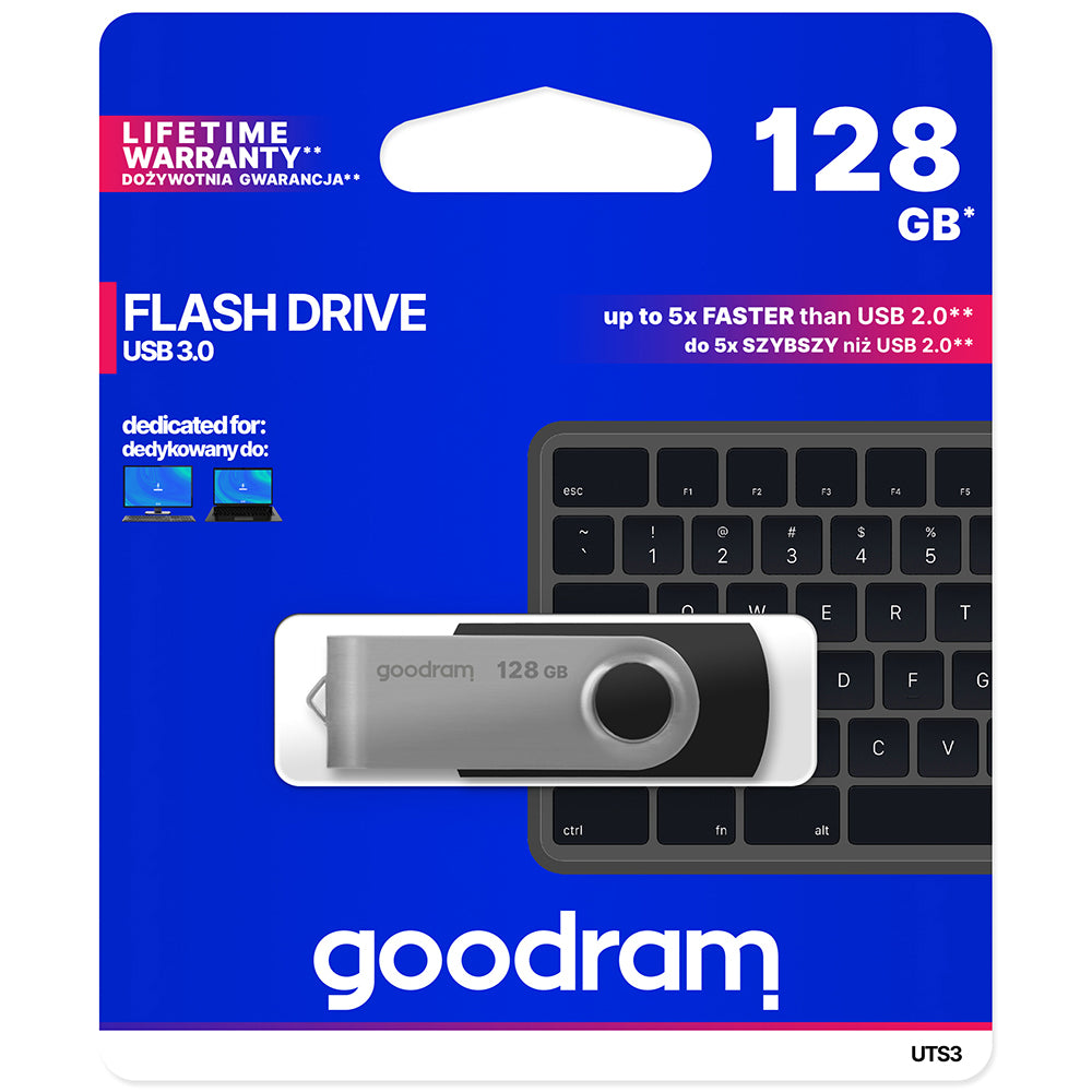 Pendrive 128 GB USB 3.2 Gen 1 UTS3 Goodram - sort
