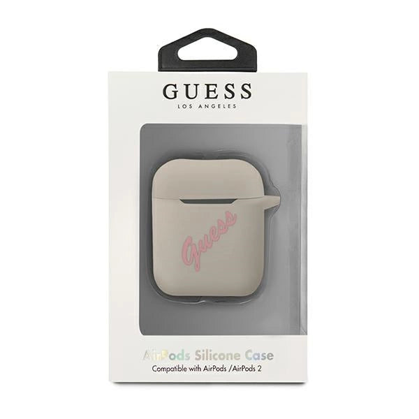 Guess GUACA2LSVSGP AirPods cover grå lyserød/grå lyserød Silicone Vintage