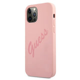 Guess GUHCP12LLSVSPI iPhone 12 Pro Max 6.7" pink/pink hardcase Script Vintage