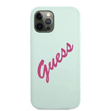 Guess GUHCP12MLSVSBF iPhone 12/12 Pro 6.1" blå fuchsia/blå fuschia hardcase Silikon Vintage