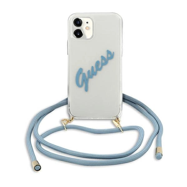 Guess GUHCP12SCRTVSBL iPhone 12 mini 5.4" blå/blå hardcase Script Vintage