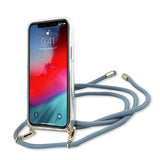 Guess GUHCP12SCRTVSBL iPhone 12 mini 5.4" blå/blå hardcase Script Vintage