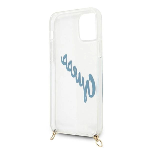 Guess GUHCP12SCRTVSBL iPhone 12 mini 5.4" blå/blå hardcase Script Vintage