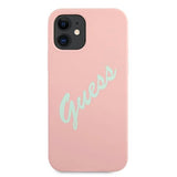 Guess GUHCP12SLSVSPG iPhone 12 mini 5.4" rosegrøn/grøn lyserød hardcase Silicone Vintage