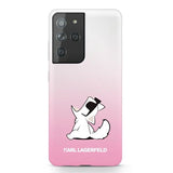 Karl Lagerfeld Choupette Fun Case for Samsung Galaxy S21 Ultra - Pink