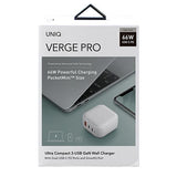 Uniq Verge Pro 66W GaN USB-C vægoplader - hvid