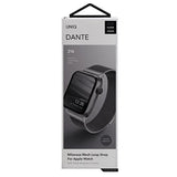 Uniq Dante rustfrit stål rem til Apple Watch 1/2/3/4/5/6/7/8/SE/SE2 38/40/41 mm - grafit
