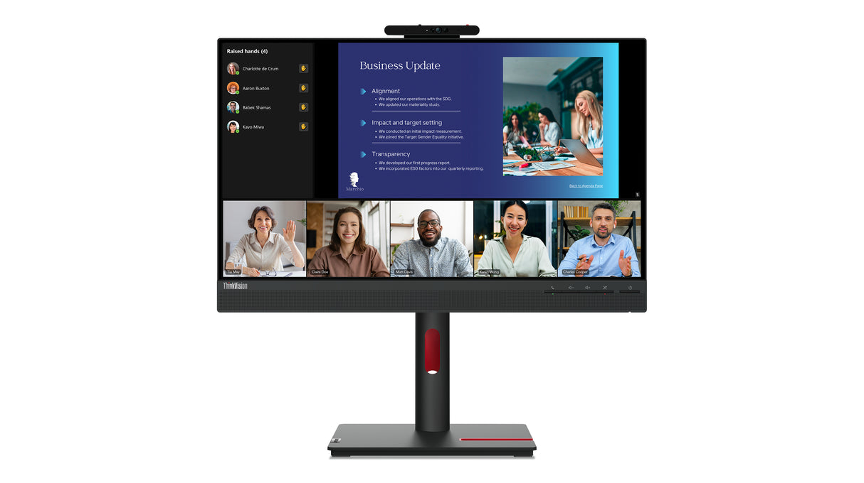 Lenovo ThinkVision T24v-30 24 1920 x 1080 (Full HD) VGA (HD-15) HDMI DisplayPort 75Hz Pivot Skærm