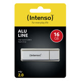 Intenso Alu Line USB-nøgle 16 GB USB Type-A 2.0 Sølv