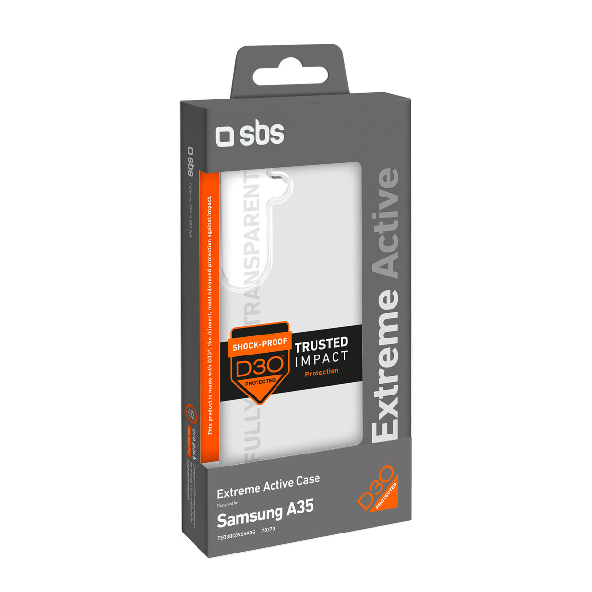 SBS TED3OCOVSAA35 mobiltelefon etui 16,8 cm (6.6") Cover Transparent