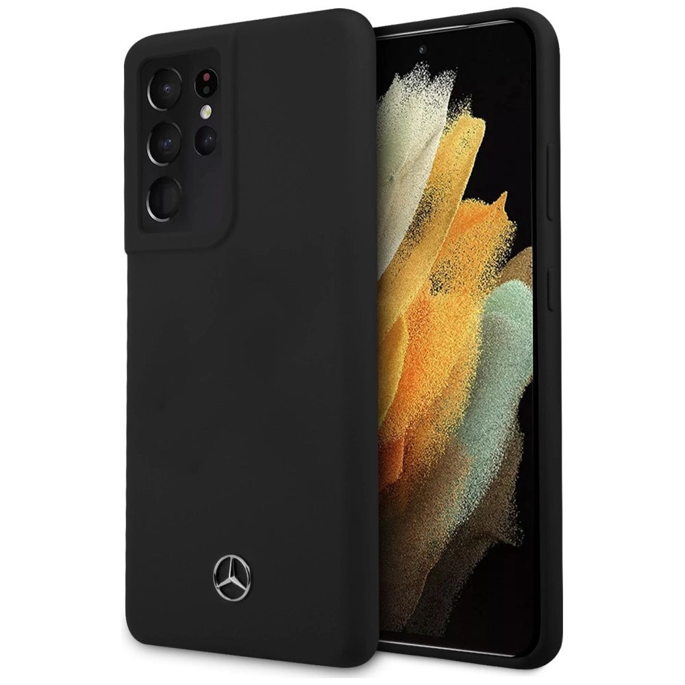 Mercedes MEHCS21LSILBK S21 Ultra G998 sort/sort hardcase Silicone Line