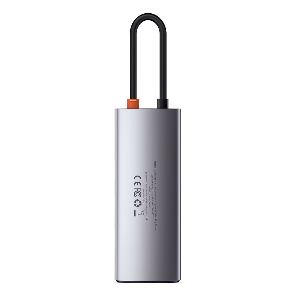 Baseus Metal Gleam Series 5-in-1 Multifunctional HUB USB Type C - USB Type C Power Delivery 100 W / HDMI 4K 30 Hz / 3x USB 3.2 Gen 1 (CAHUB-CX0G)