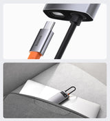Baseus Metal Gleam 6-in-1 USB-C - USB-C PD 100W HUB 1x HDMI 4K 30Hz 3x USB-A 3.2 1x RJ45 - gray