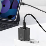 Baseus Super Si fast charger Quick Charge 3.0 Power Delivery 25W 3A + Cable USB Type C - USB Type C 3A 1m black (TZCCSUP-L01)