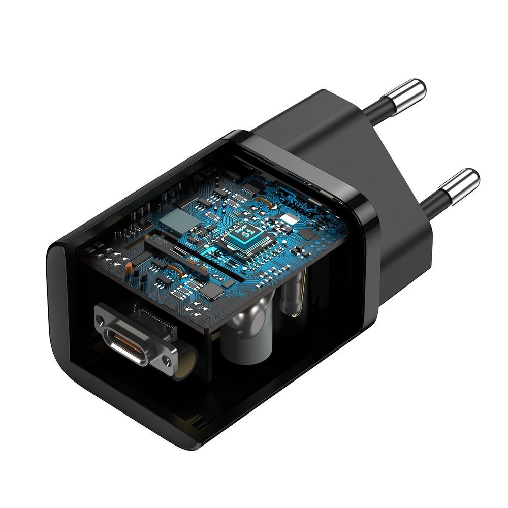 Baseus Super Si fast charger Quick Charge 3.0 Power Delivery 25W 3A + Cable USB Type C - USB Type C 3A 1m black (TZCCSUP-L01)