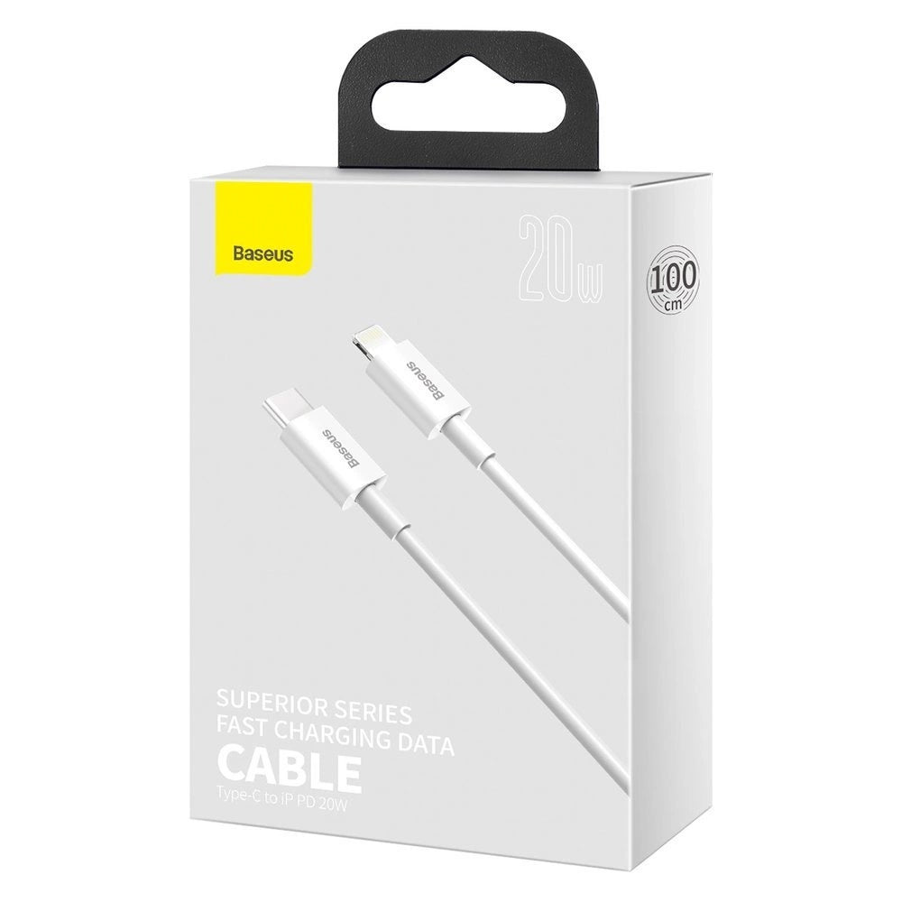 Baseus Superior Series USB-C / Lightning PD 20W 1 m kabel - hvid