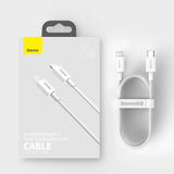 Baseus Superior Series USB-C / Lightning PD 20W 1 m kabel - hvid