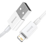 Baseus Superior USB - Lightning kabel 2,4A 1,5 m Hvid (CALYS-B02)