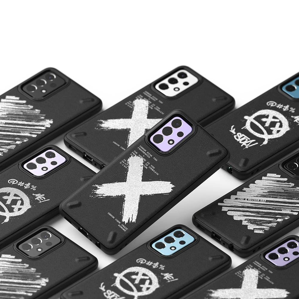 Ringke Onyx Design holdbar TPU Case Cover til Samsung Galaxy A72 4G sort (Paint) (OXSG0047)