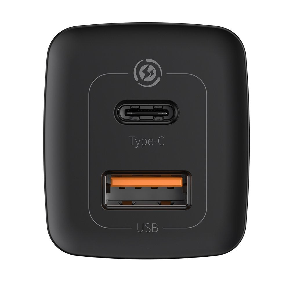 Baseus GaN2 Lite fast charger 65W USB / USB Type C Quick Charge 3.0 Power Delivery (gallium nitride) black (CCGAN2L-B01)