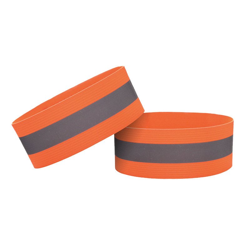 Reflekterende armbånd cykel kører velcro 4cm orange