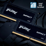 Kingston FURY Impact DDR5  16GB kit 4800MHz CL38  On-die ECC SO-DIMM  262-PIN