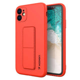 Wozinsky Kickstand Case silikonhylster med stativ til iPhone 11 Pro Max rød