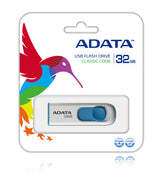 ADATA 32GB C008 USB-nøgle USB Type-A 2.0 Blå, Hvid
