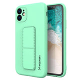 Wozinsky Kickstand Case silikonhylster med stativ til iPhone 12 Pro mint
