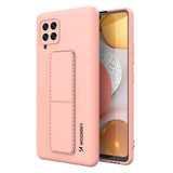 Wozinsky Kickstand Case Silicone Stand Cover til Samsung Galaxy A42 5G Pink