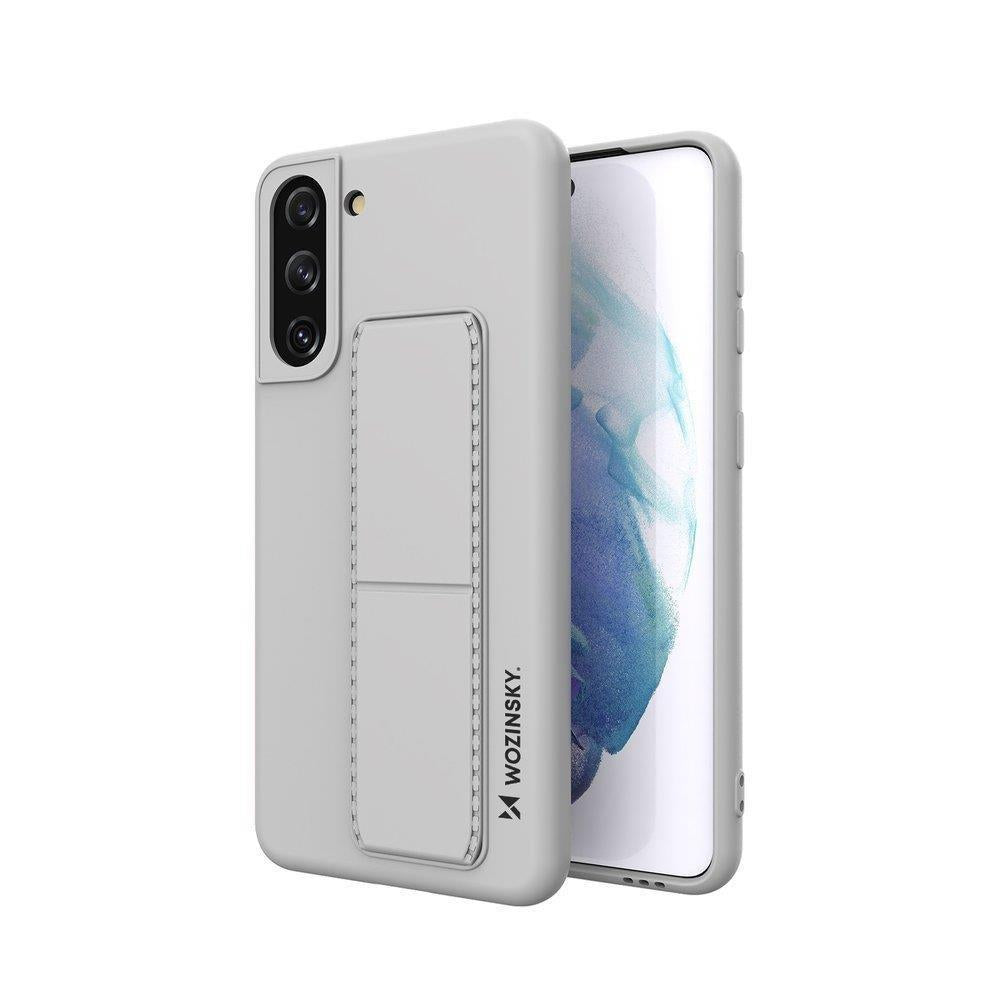 Wozinsky Kickstand Case silikonhylster med stativ Samsung Galaxy S21 + 5G-hylster grå