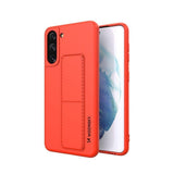 Wozinsky Kickstand Case silikonhylster med stativ Samsung Galaxy S21 + 5G rød