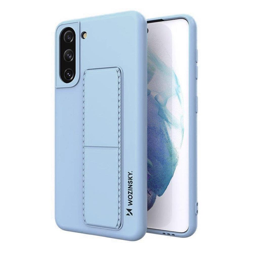 Wozinsky Kickstand Case Silicone Case med Stativ Samsung Galaxy S21 + 5G lysblå
