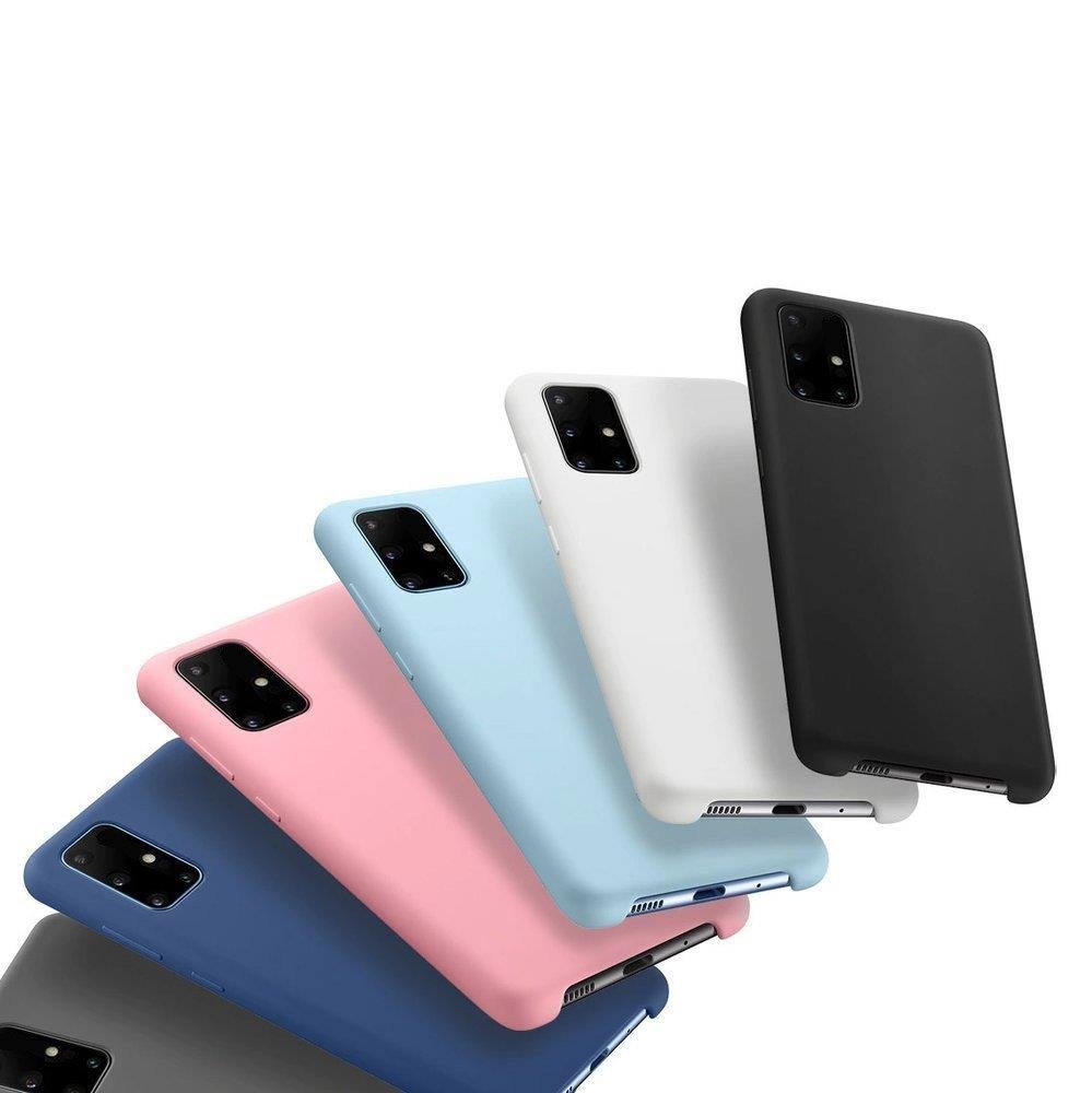 Silicone Case Soft Flexible Rubber Cover til Samsung Galaxy S21+ 5G (S21 Plus 5G) mørk blå