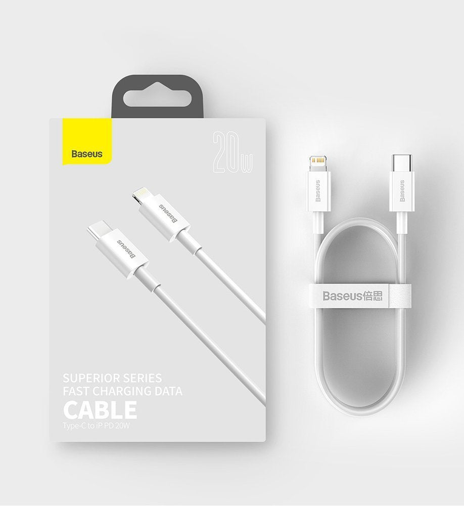 Baseus Superior Series USB-C / Lightning PD 20W 1 m kabel - sort
