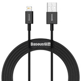 Baseus Superior USB - Lightning kabel 2,4 A 2 m sort (CALYS-C01)