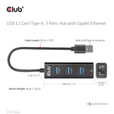 Club 3D CSV-1430A 4-in-1 USB-A Gen 1 Hub Sort
