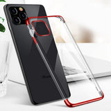 Clear Color Case Gel TPU Electroplating Frame Cover til Xiaomi Mi 11 blå