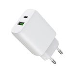Gear Oplader 220V 1xUSB-C + 1xUSB-A PD/PPS 30W + 18W QC Hvid