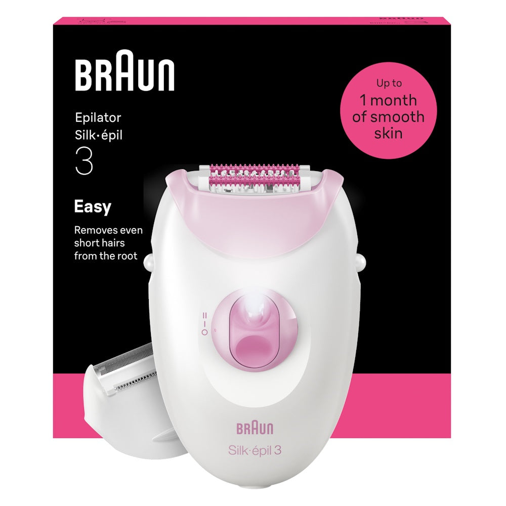Braun Silk-epil 3 SE3-031 Epilator Hvid/Pink
