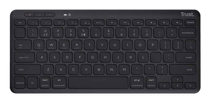 Trust Lyra tastatur Universel RF trådløs + Bluetooth QWERTY US engelsk Sort
