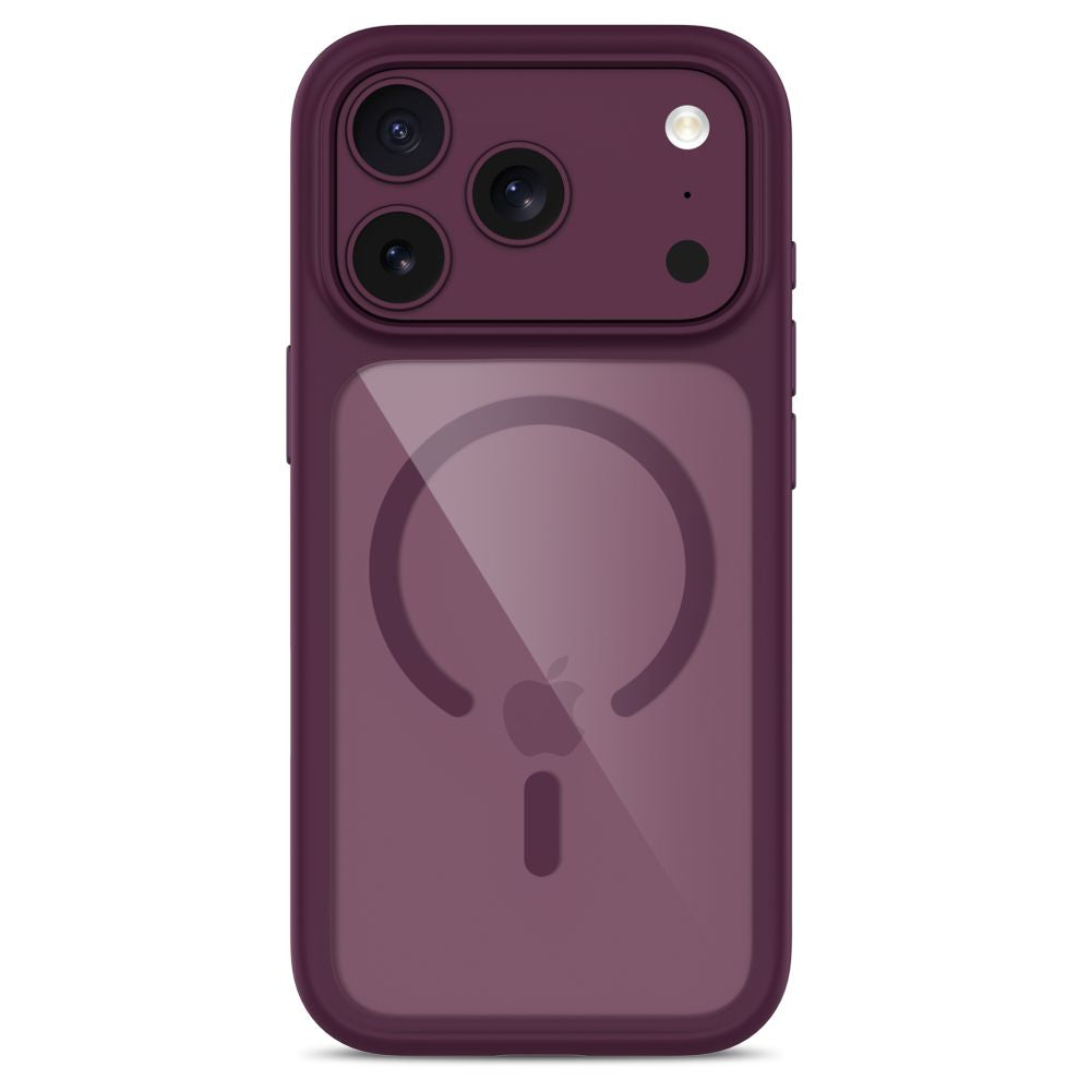 Tech Protect Magone Magsafe Cc + Glas 2 Pak Iphone 17 Pro / 18 Pro Burgundy/Clear