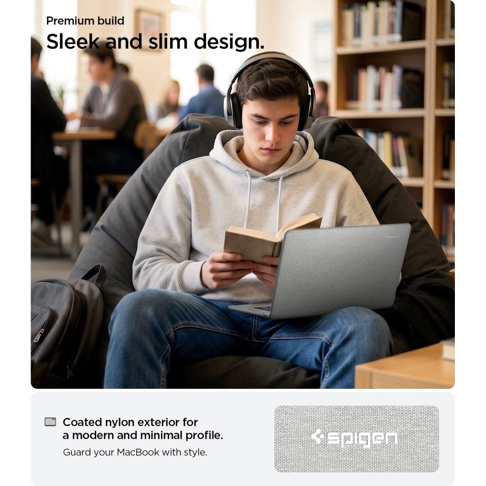 Spigen Urban Fit Macbook Air 13 M2 M5 2023 2026 Heathergray
