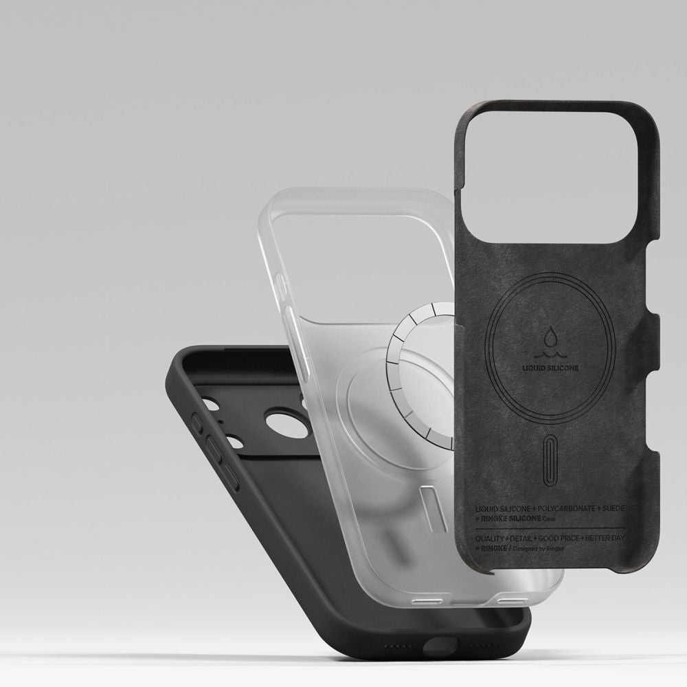 Ringke Silikone Magnetisk Magsafe Iphone 17 Pro Sort