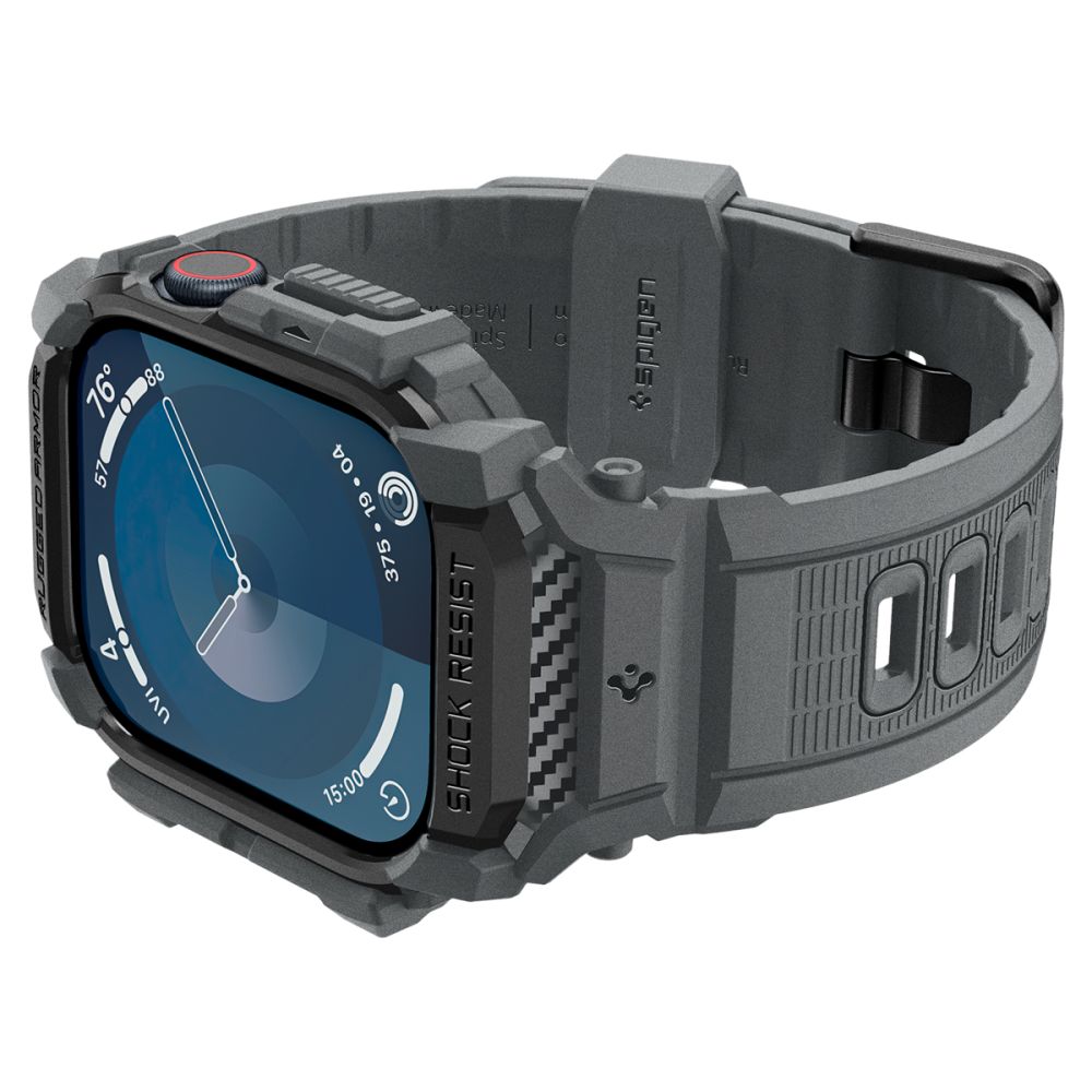 Spigen Rugged Armor ”Pro” Apple Watch 10/11 (46 Mm) Mørkegrå
