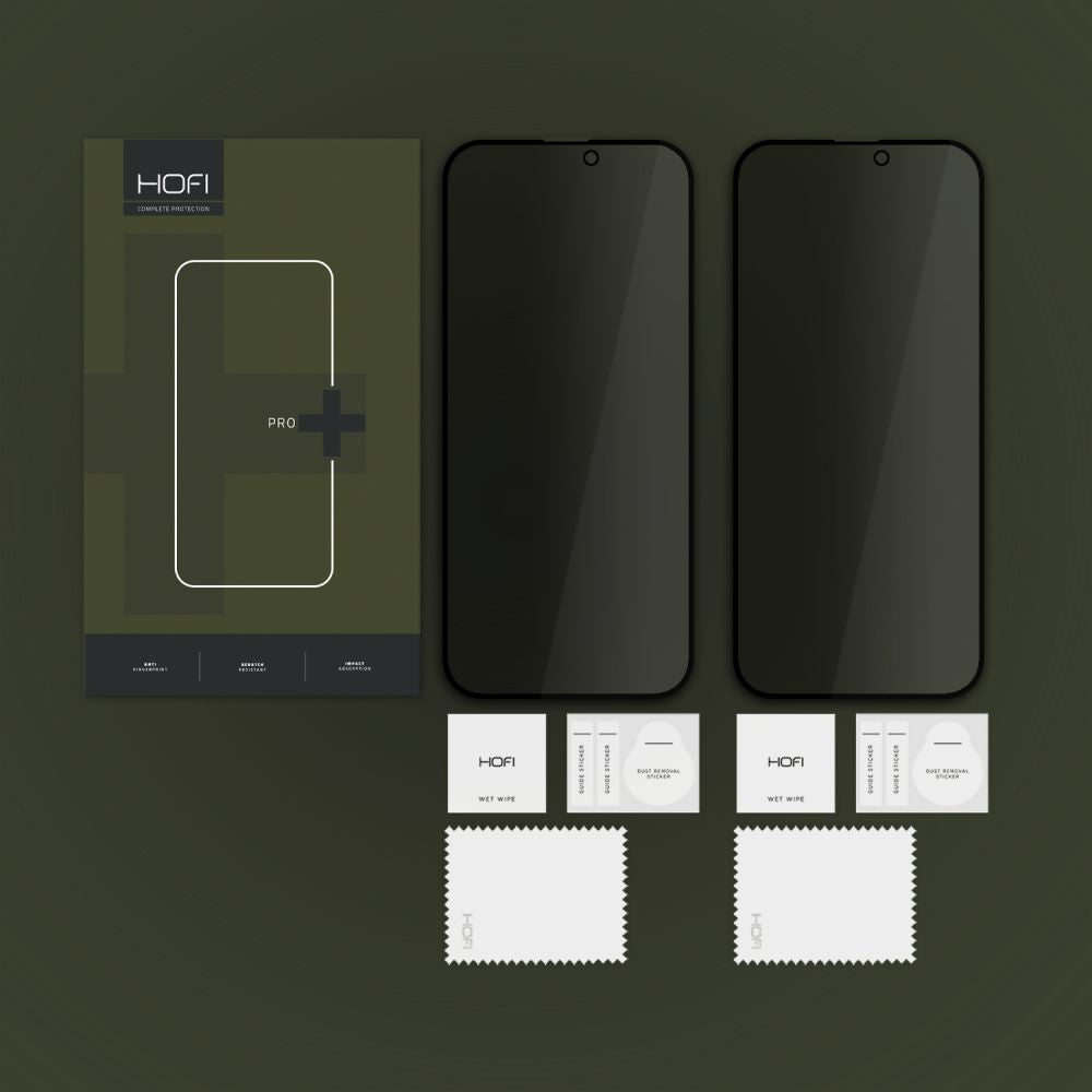 Privacyglas Hofi Anti Spy Glass Pro+ 2 Pack Iphone 16 Fortrolighed