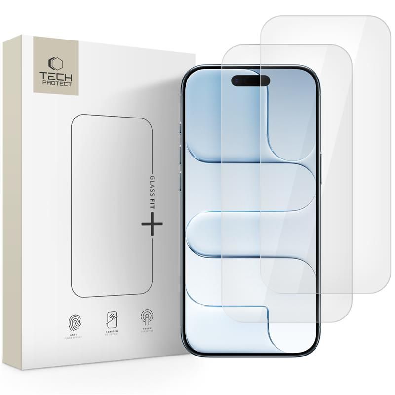 Hærdet Glas Tech Protect Glass Fit+ 2 Pack Iphone Air Clear