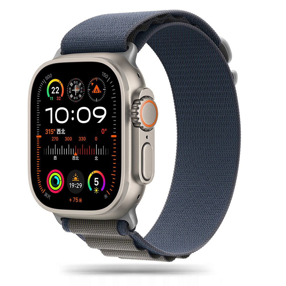 Tech Protect Nylon Pro Apple Watch 8 / 9 / 10 / 11 / Se / Ultra (44 / 45 / 46 / 49 Mm) Marineblå / Grå