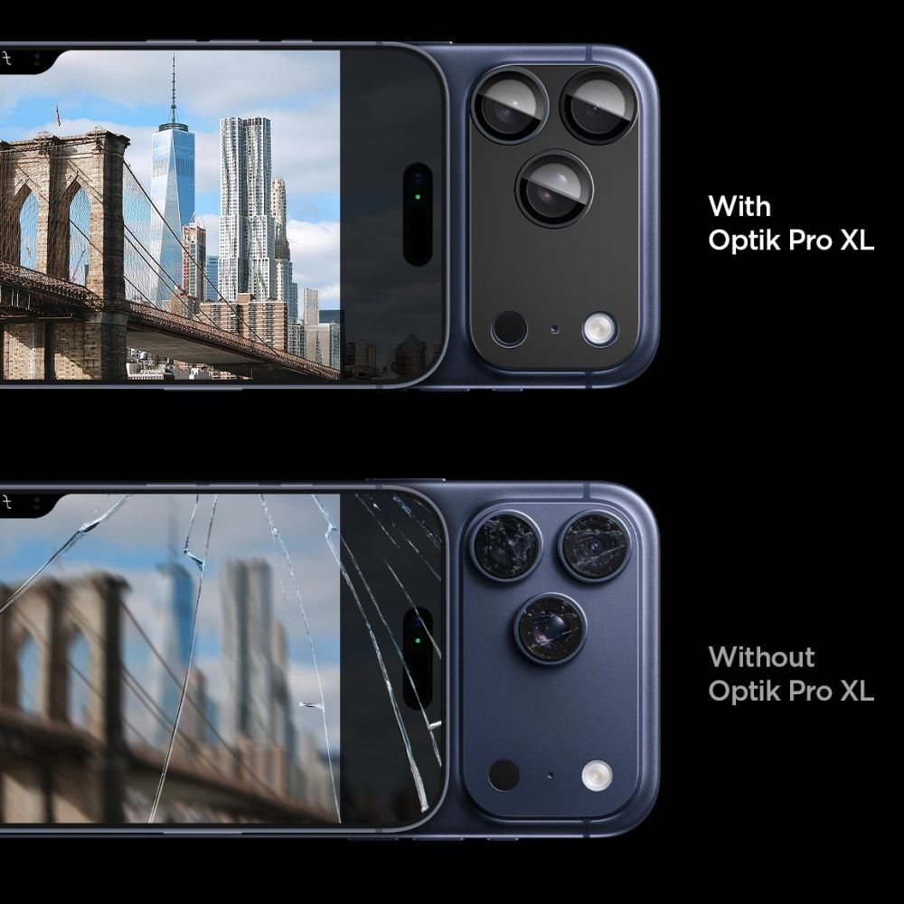 Kamera Beskyttelse Spigen Optik Pro Xl Glas.Tr ”Ez Fit” Camera Protector Iphone 17 Pro Max Sort