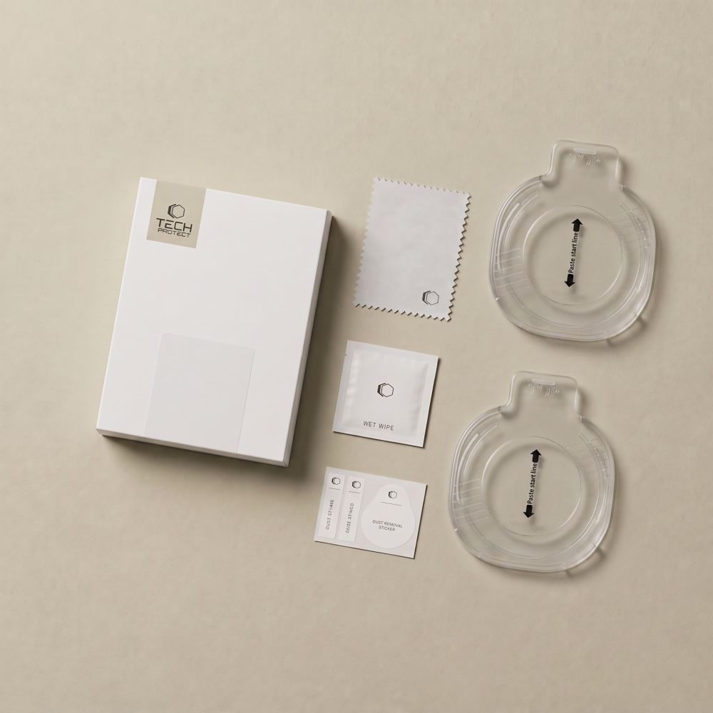 Hærdet Glas Tech Protect Easy Set+ 2 Pack Samsung Galaxy Watch 8/9 (40 Mm) Klar